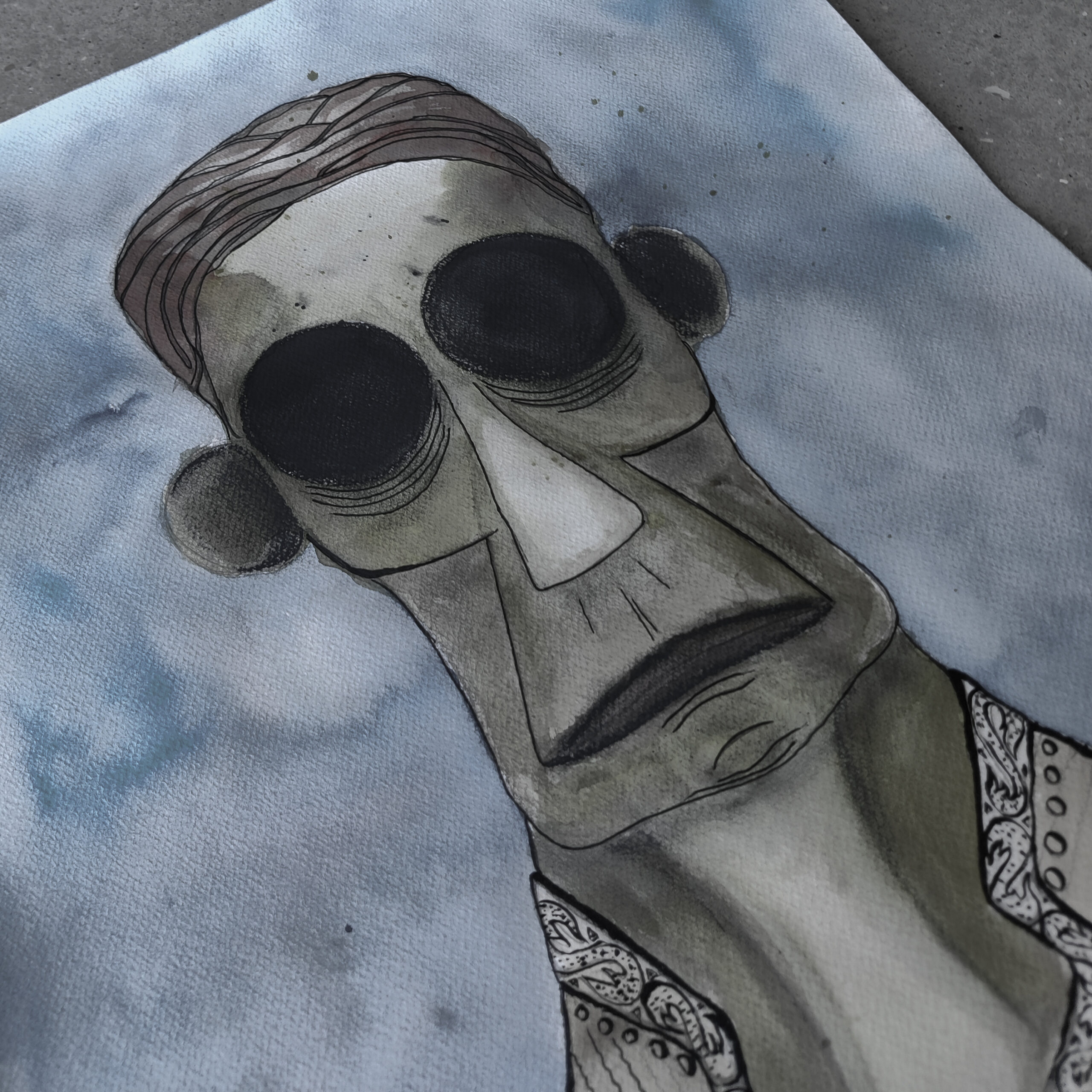 Superior kollektion akvarel maleri painting modern